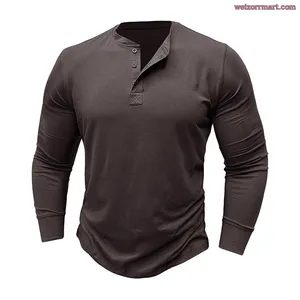 Мужская хлопковая рубашка хенли