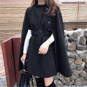 Свободное пальто RUGOD в корейском стиле с поясом