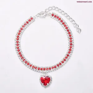 Роскошное ожерелье с кристаллом 'Love' для кошек