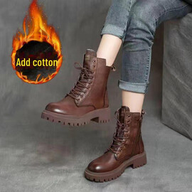 Женские рыцарские сапоги на толстой подошве