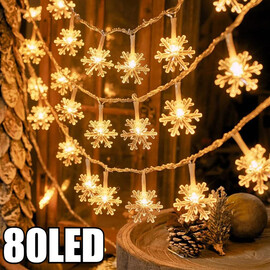 3000 лм рождественские украшения гирлянды в виде снежинок