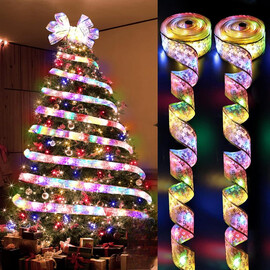 Рождественская гирлянда из лент
