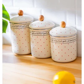 Набор из 6 эмалированных банок Feel Good