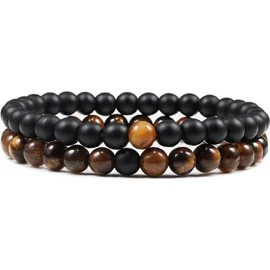 тигровый глаз, гематит, оникс — энергетический браслет